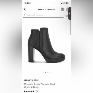 Lug Sole High Heel Leather Booties